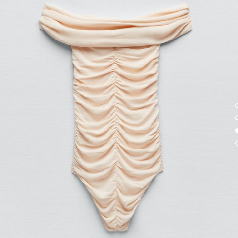 BEAUTIFUL ZARA Draped Knit Bodysuit - Picture 2 of 5